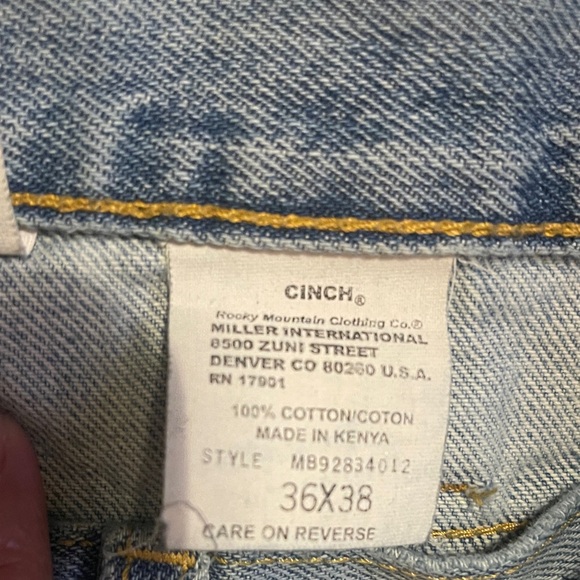 Cinch Men's Light Blue Straight Jeans - Picture 2 of 7